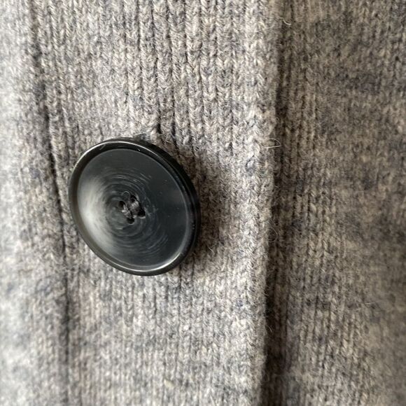 Sezane Elegant Gray Yak Wool Cardigan sz M Quiet Luxury Minimalist Casual Chic - Picture 6 of 13